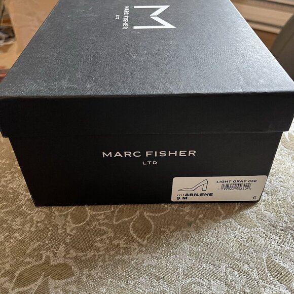 Marc Fisher Womens Gray Suede‎ Leather Block Heel Shoe Size 9 - Picture 8 of 8